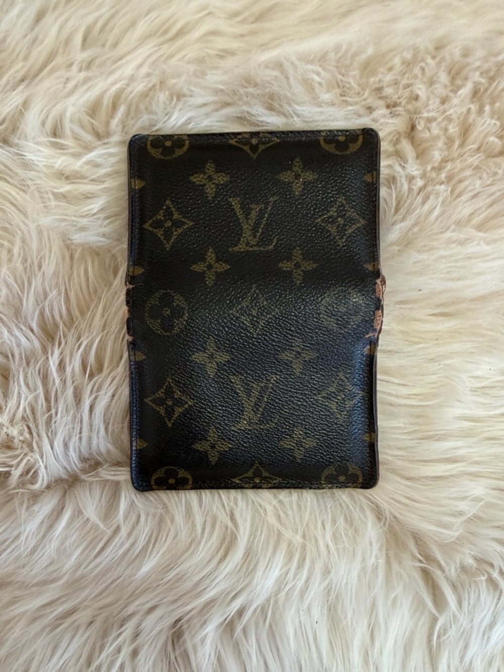 Louis Vuitton Monogram Canvas Card Sleeve - Dark Brown & Gold